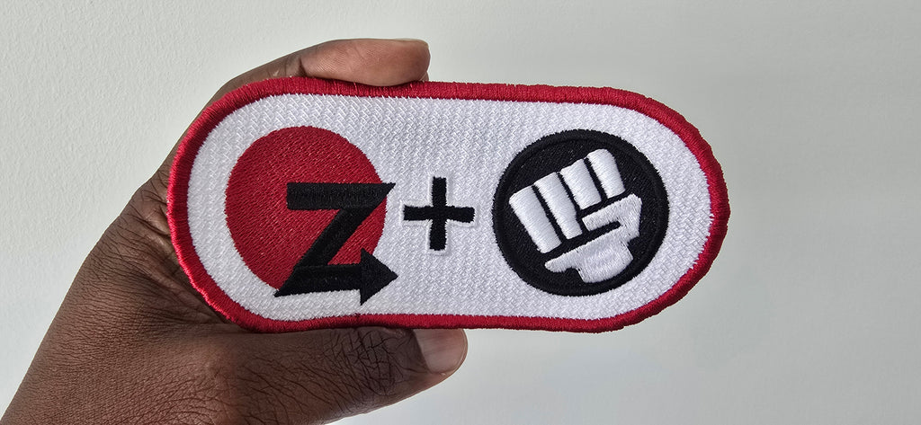 Retro Arcade Dragon Punch embroidered iron-on/sew on patch