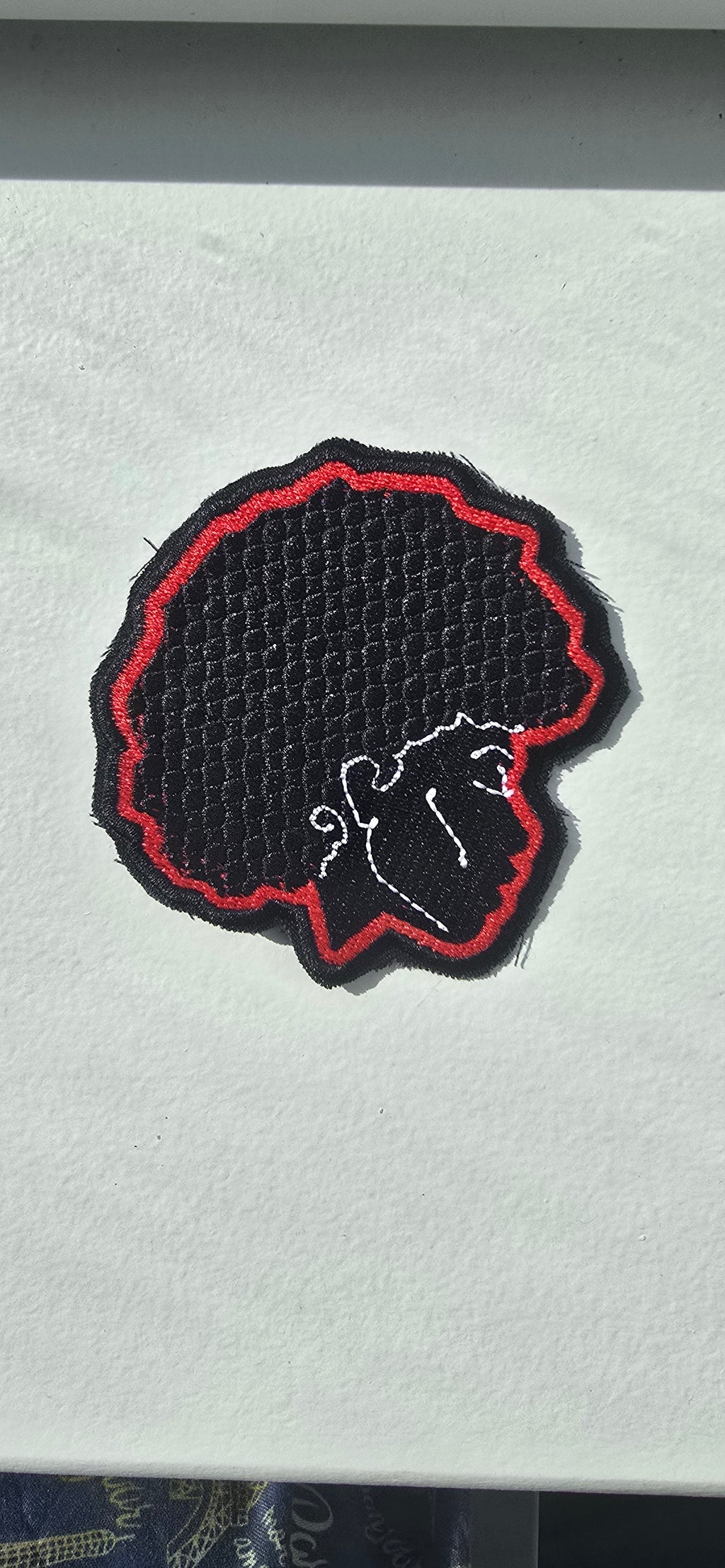 Afro-deity embroidered patch
