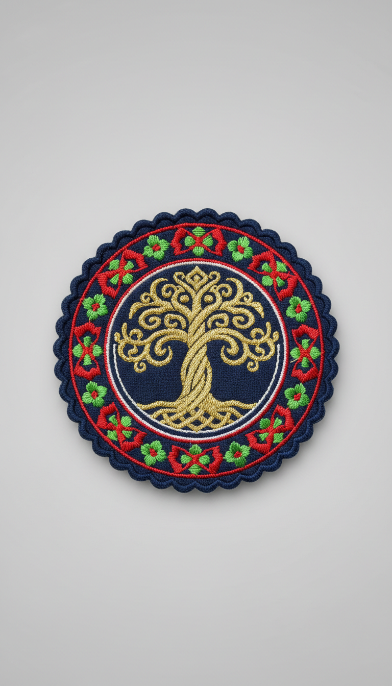 Embroidery Gold Iron-On Patch