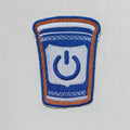 Coffee Power-up embroidered patch