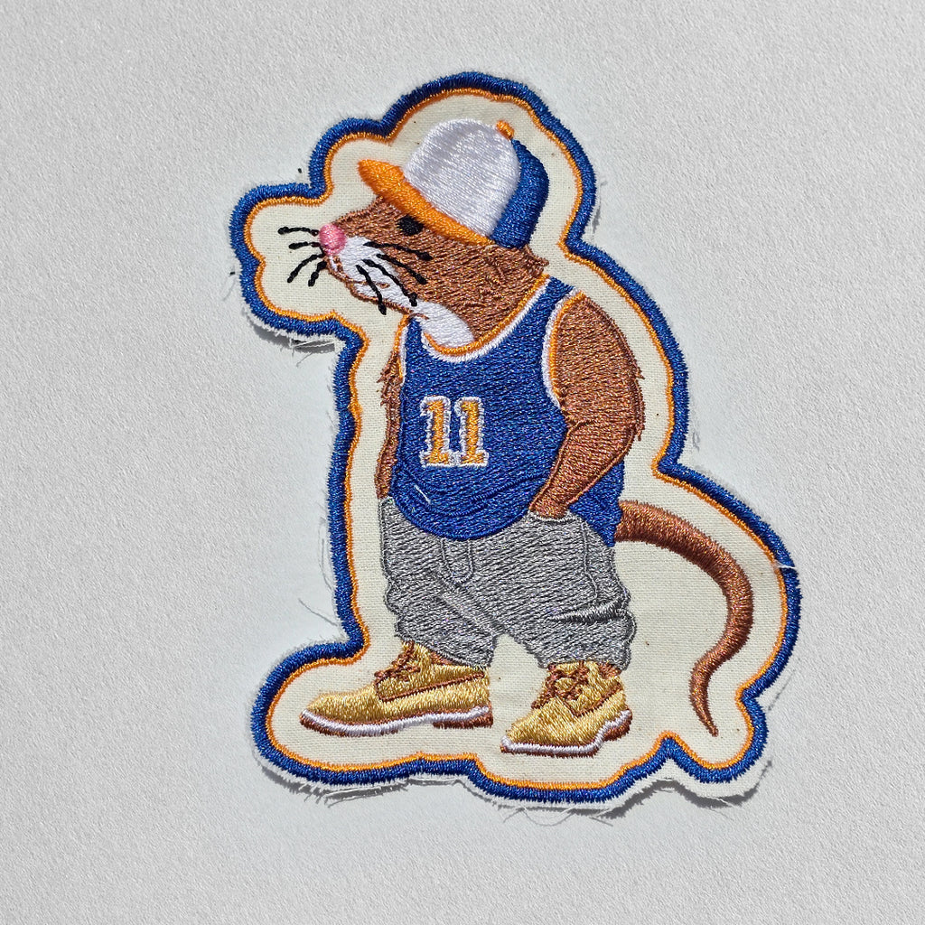 So NY rat embroidered patch. The real unofficial mascot of NYC.